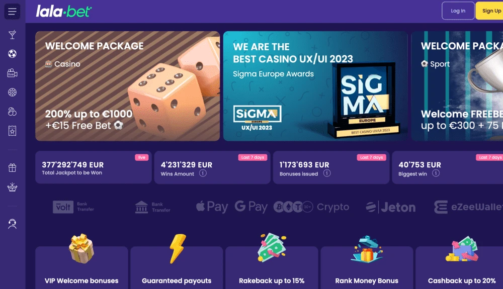 Lalabet Casino Banner